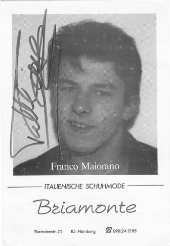 Autogrammkarte von Franco Maiorano - 1985