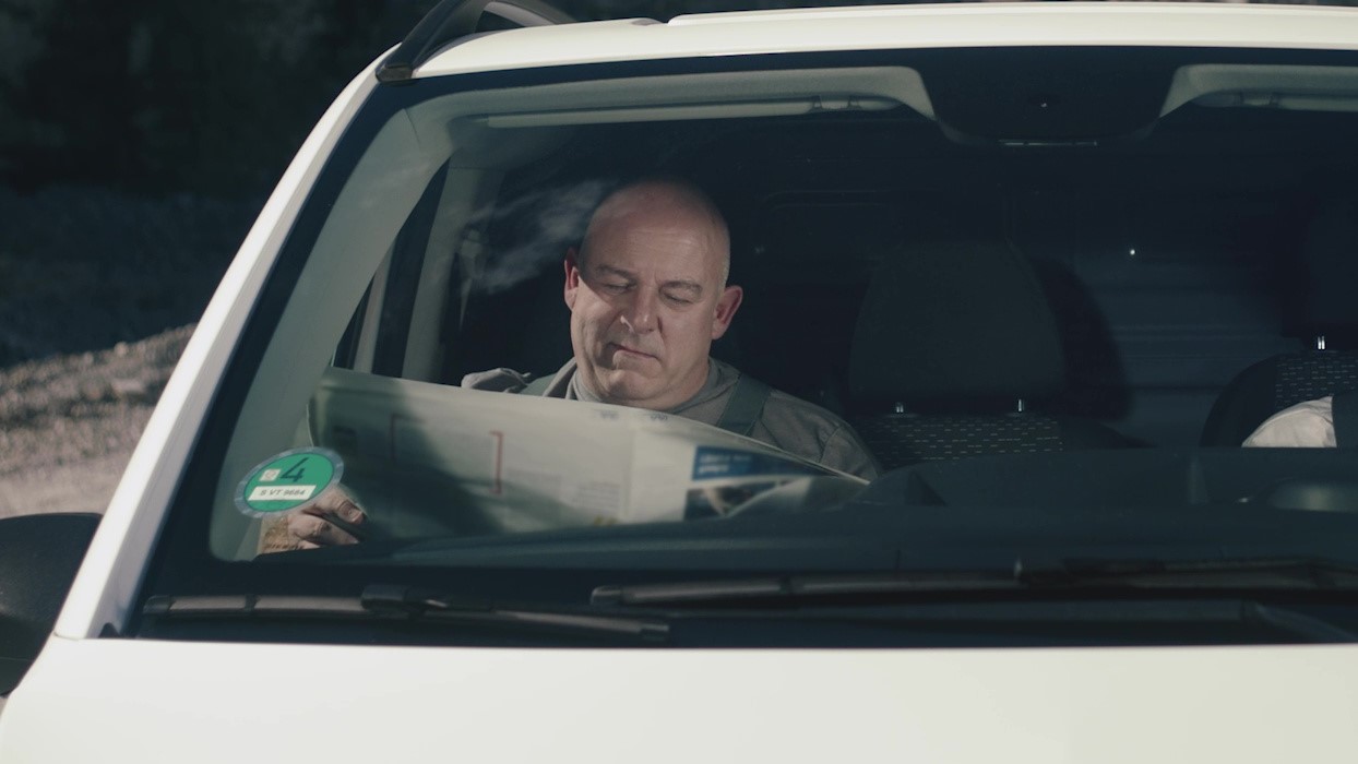 Franco Maiorano im Werbevideo für Mercedes Nutzfahrzeuge